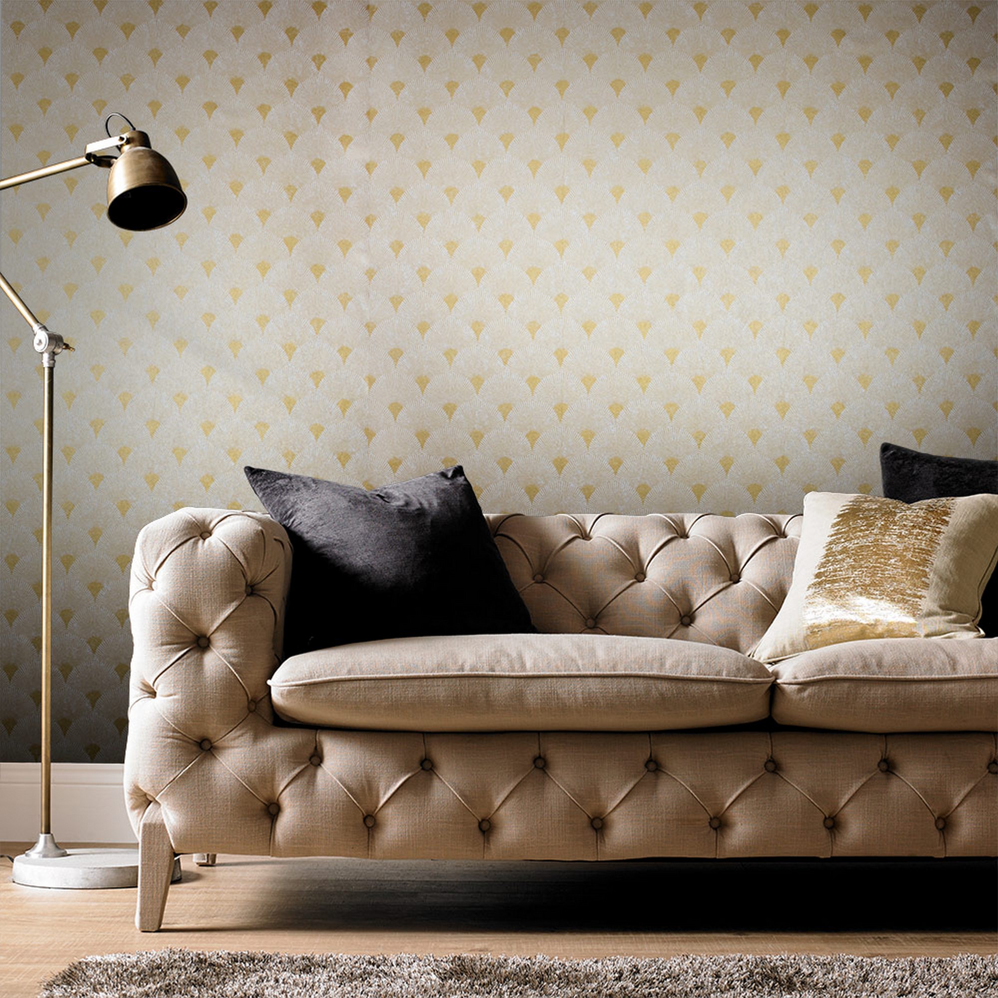 Fan Wallpaper 104300 By Graham Brown In Gold Pearl